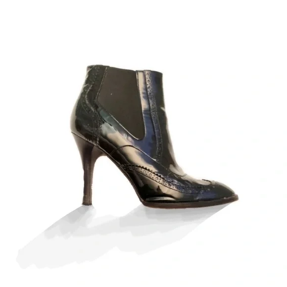 Cole Haan Black Patten Italian Booties - Picture 2 of 9